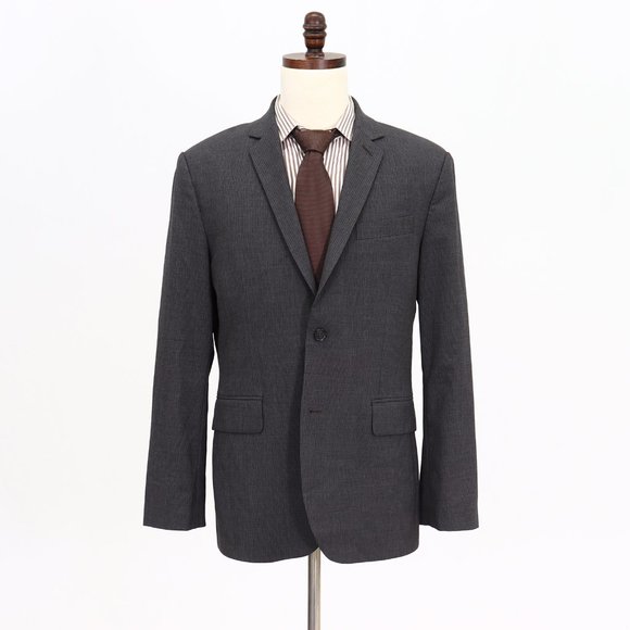 Express 42R Gray Striped 2-Button Sport Coat Blazer Jacket P479 - Picture 1 of 11